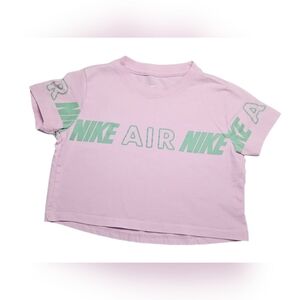 Nike Girls Cropped Pink Top Size Small
